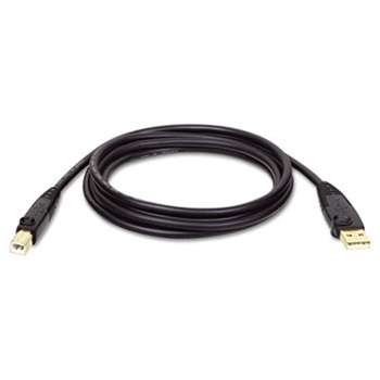 TRIPPLITE USB 2.0 Gold Cable, 10 ft, Black