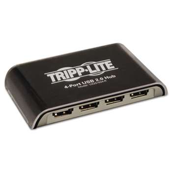 TRIPPLITE 4-Port USB Mini Hub, Black/Silver