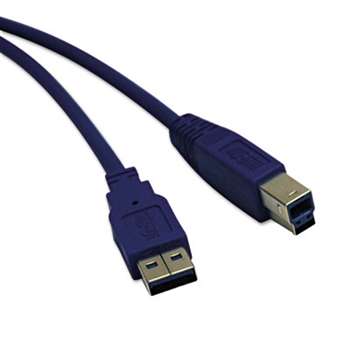 Tripp Lite U322015 USB 3.0 Device Cable, A/B, 15 ft., Blue