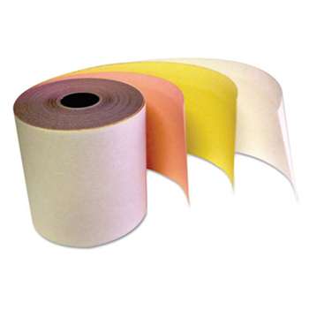 TST/IMPRESO, INC. Carbonless Receipt Rolls, 3-Ply, 3" x 67 ft, White/Canary/Pink, 60/Carton
