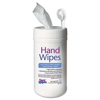 2XL 470 Alcohol Free Hand Sanitizing Wipes, 7 x 8, White