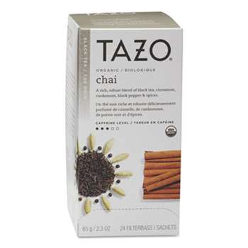 STARBUCKS COFFEE COMPANY Chai Organic Black Tea, Filter Bag, 24/Box