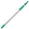 UNGER Opti-Loc Aluminum Extension Pole, 18ft, Three Sections, Green/Silver