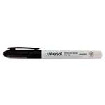 UNIVERSAL OFFICE PRODUCTS Pen Style Permanent Markers, Fine Point, Black, Dozen