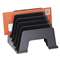 UNIVERSAL OFFICE PRODUCTS Incline Sorter, Five Sections, Plastic, 8 x 5 1/2 x 6, Black