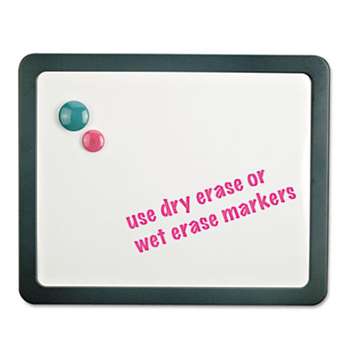 UNIVERSAL OFFICE PRODUCTS Recycled Cubicle Dry Erase Board, 15 7/8 x 12 7/8, Charcoal, with Three Magnets