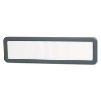 UNIVERSAL OFFICE PRODUCTS Recycled Cubicle Nameplate with Rounded Corners, 9 x 2 1/2, Charcoal