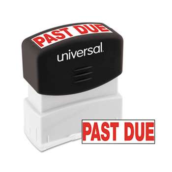 UNIVERSAL OFFICE PRODUCTS Message Stamp, PAST DUE, Pre-Inked One-Color, Red