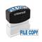 UNIVERSAL OFFICE PRODUCTS Message Stamp, FILE COPY, Pre-Inked One-Color, Blue