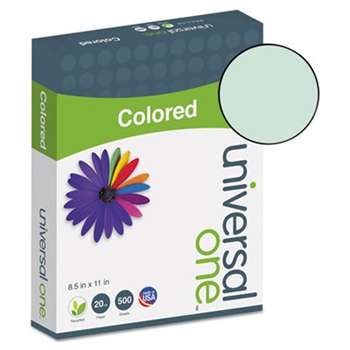 UNIVERSAL OFFICE PRODUCTS Colored Paper, 20lb, 8-1/2 x 11, Green, 500 Sheets/Ream