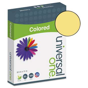 UNIVERSAL OFFICE PRODUCTS Colored Paper, 20lb, 8-1/2 x 11, Goldenrod, 500 Sheets/Ream