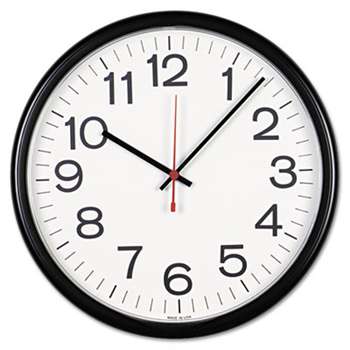 UNIVERSAL OFFICE PRODUCTS Indoor/Outdoor Clock, 13 1/2", Black