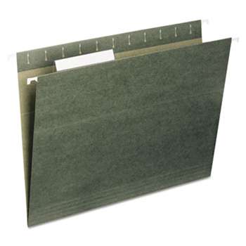 UNIVERSAL OFFICE PRODUCTS Hanging File Folders, 1/5 Tab, 11 Point Stock, Legal, Standard Green, 25/Box