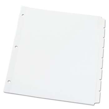 UNIVERSAL OFFICE PRODUCTS Write-On/Erasable Indexes, Eight White Tabs, Letter, White