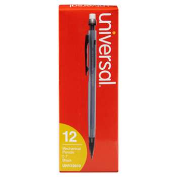 UNIVERSAL OFFICE PRODUCTS Mechanical Pencil, 0.7mm, Smoke, Dozen