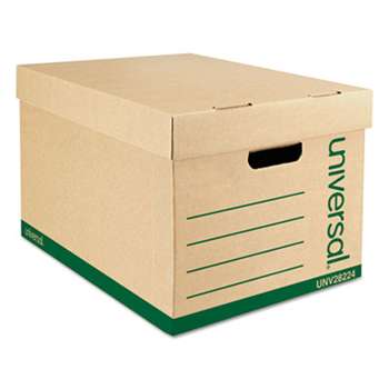 UNIVERSAL OFFICE PRODUCTS Recycled Record Storage Box, Letter, 12 x 15 x 10, Kraft, 12/Carton