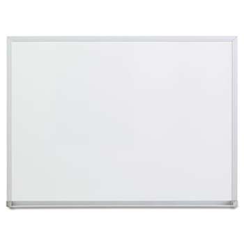 UNIVERSAL OFFICE PRODUCTS Dry-Erase Board, Melamine, 24 x 18, Satin-Finished Aluminum Frame