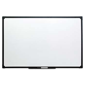 UNIVERSAL OFFICE PRODUCTS Dry Erase Board, Melamine, 36 x 24, Black Frame