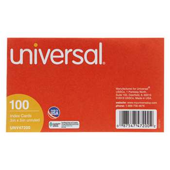UNIVERSAL OFFICE PRODUCTS Unruled Index Cards, 3 x 5, White, 100/Pack