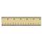 UNIVERSAL OFFICE PRODUCTS Flat Wood Ruler w/Double Metal Edge, 12", Clear Lacquer Finish