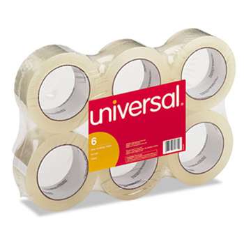 UNIVERSAL OFFICE PRODUCTS General-Purpose Box Sealing Tape, 48mm x 54.8m, 3" Core, Clear, 6/Pack