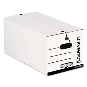 UNIVERSAL OFFICE PRODUCTS String/Button Storage Box, Letter, Fiberboard, White, 12/Carton