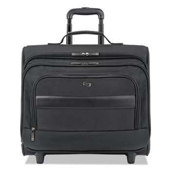 UNITED STATES LUGGAGE Classic Rolling Overnighter Case, 15.6", 16 7/50" x 6 69/100" x 13 39/50", Black
