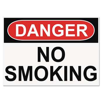Headline Sign 5484 OSHA Safety Signs, DANGER NO SMOKING, White/Red/Black, 10 x 14