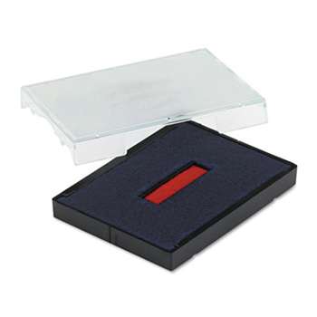 U. S. STAMP & SIGN Trodat T4727 Dater Replacement Pad, 1 5/8 x 2 1/2, Blue/Red