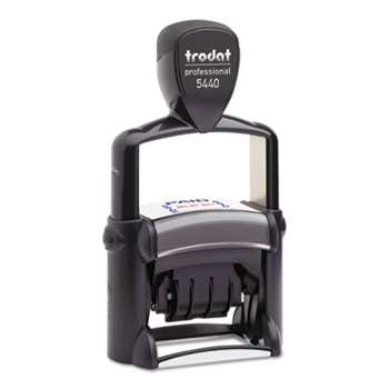 U. S. STAMP & SIGN Trodat Professional 5-in-1 Date Stamp, Self-Inking, 1 1/8 x 2, Blue/Red