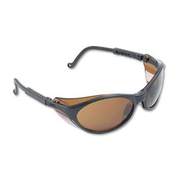 HONEYWELL ENVIRONMENTAL Bandit Wraparound Safety Glasses, Black Nylon Frame, Espresso Lens