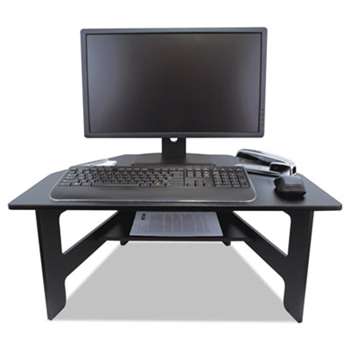 VICTOR TECHNOLOGIES High Rise Collection Stand-Up Desk Converter, 28 x 23 x 12-14 1/2, Black