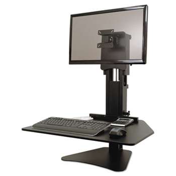 VICTOR TECHNOLOGIES High Rise Collection Sit-Stand Desk Converter, 28 x 23 x 15 1/2, Black
