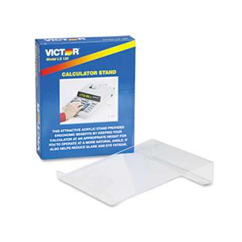 VICTOR TECHNOLOGIES Large Angled Acrylic Calculator Stand, 9 x 11 x 2, Clear