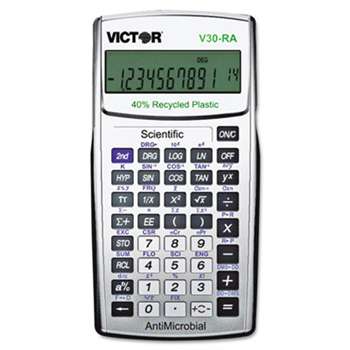 VICTOR TECHNOLOGIES V30RA Scientific Recycled Calculator w/Antimicrobial Protection