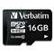 Verbatim 44082 microSDHC Card w/Adapter, Class 10, 16GB