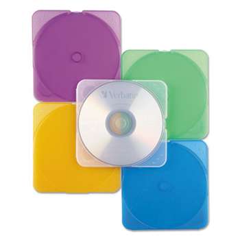 VERBATIM CORPORATION TRIMpak CD/DVD Case, Assorted Colors, 10/Pack