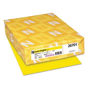 NEENAH PAPER Exact Brights Paper, 8 1/2 x 11, Bright Yellow, 20lb, 500 Sheets