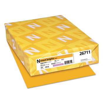 NEENAH PAPER Exact Brights Paper, 8 1/2 x 11, Bright Gold, 20lb, 500 Sheets