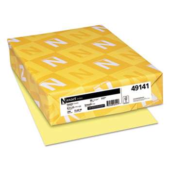 NEENAH PAPER Exact Index Card Stock, 90lb, 8 1/2 x 11, Canary, 250 Sheets
