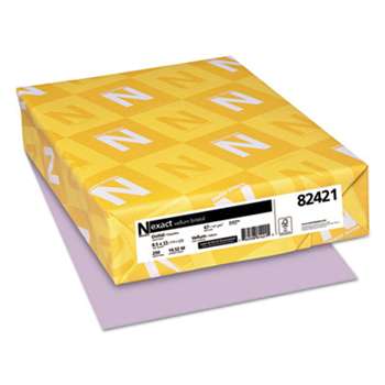 NEENAH PAPER Exact Vellum Bristol Cover Stock, 67lb, 8 1/2 x 11, Orchid, 250 Sheets