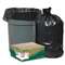 WEBSTER INDUSTRIES Recycled Can Liners, 55-60gal, 1.25mil, 38 x 58, Black, 100/Carton