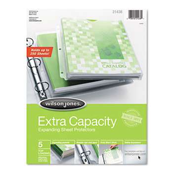 ACCO BRANDS, INC. Top-Loading Extra Capacity Sheet Protectors, Letter, 5/Pack