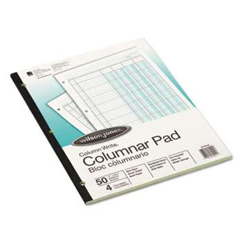 WILSON JONES CO. Accounting Pad, Four Eight-Unit Columns, Two-sided, Letter, 50-Sheet Pad