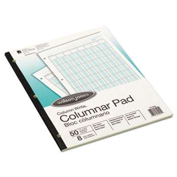 WILSON JONES CO. Accounting Pad, Eight Six-Unit Columns, 8-1/2 x 11, 50-Sheet Pad