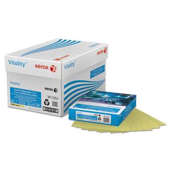 XEROX CORP. Vitality Pastel Multipurpose Paper, 8 1/2 x 11, Yellow, 500 Sheets/RM