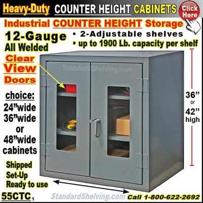 55CTC / Clear-View Heavy-Duty Counter Storage Cabinets