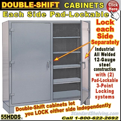 Double Shift Storage Cabinets