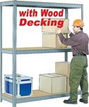 RIVET-LOCK BULK-SHELVING WITH WOOD DECKING (77-1001)