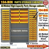 88DN236 / 104-Bin Heavy-Duty Storage Cabinet